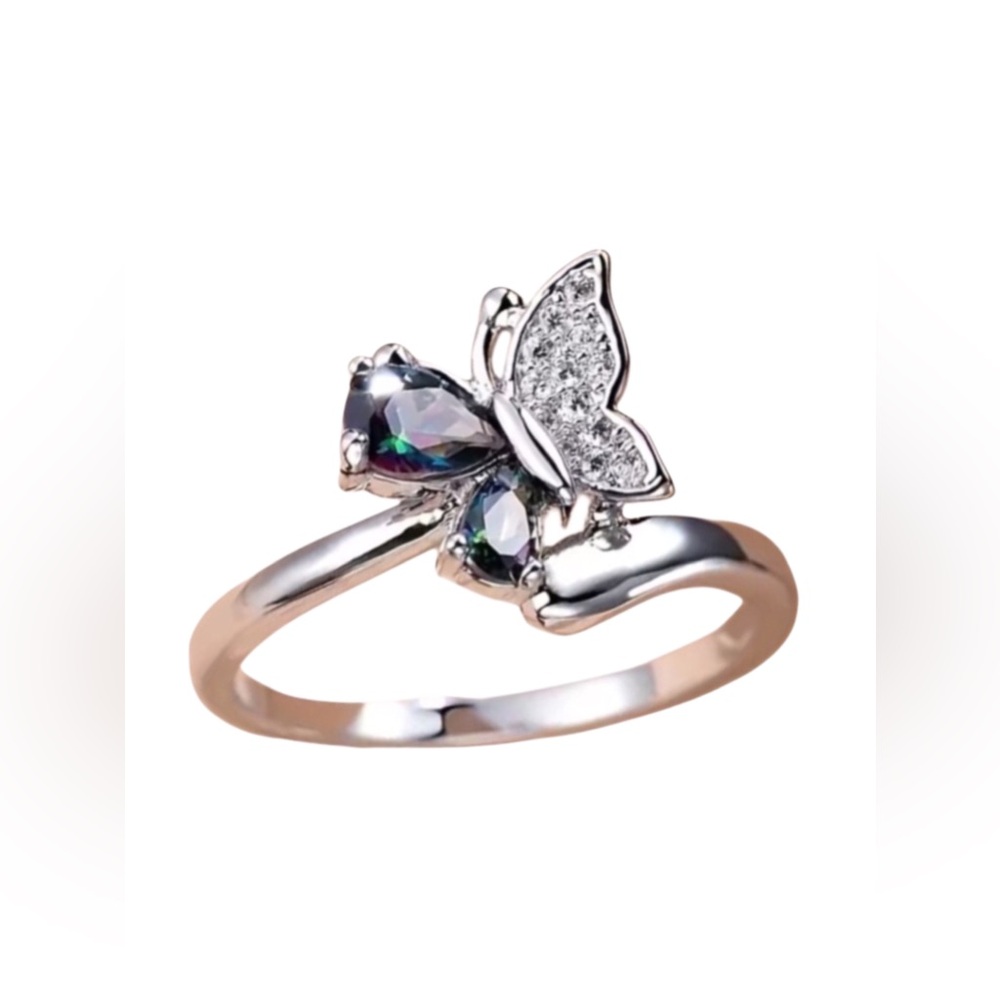 Silver Butterfly Ring